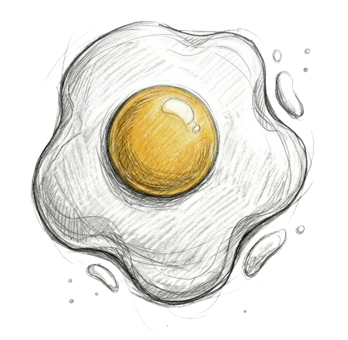 Sketched Egg Overhead